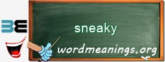 WordMeaning blackboard for sneaky